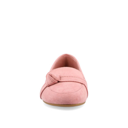 Journee MARCI LOAFER FLATS IN FAUX SUEDE - Blush