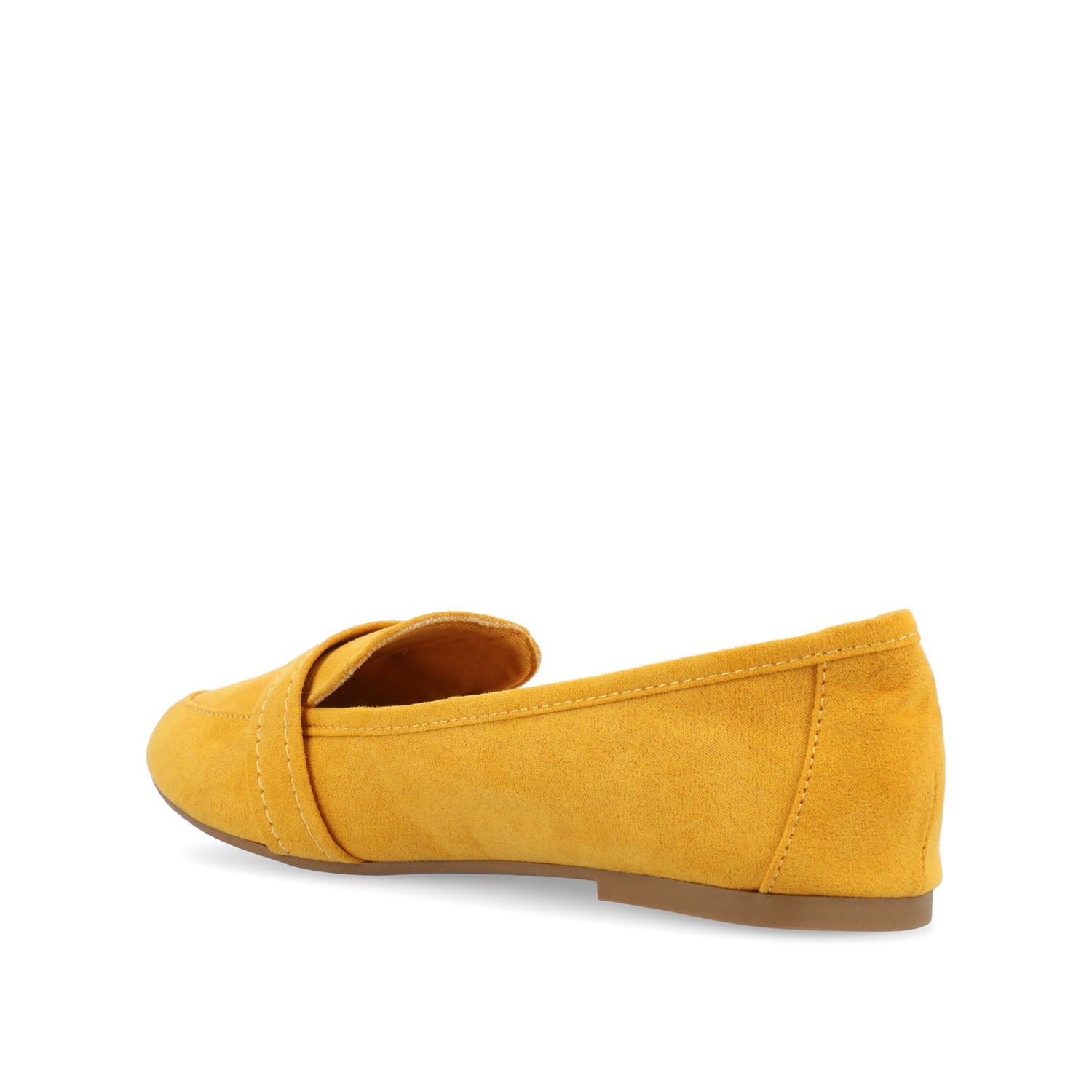 Journee MARCI LOAFER FLATS IN FAUX SUEDE - Mustard