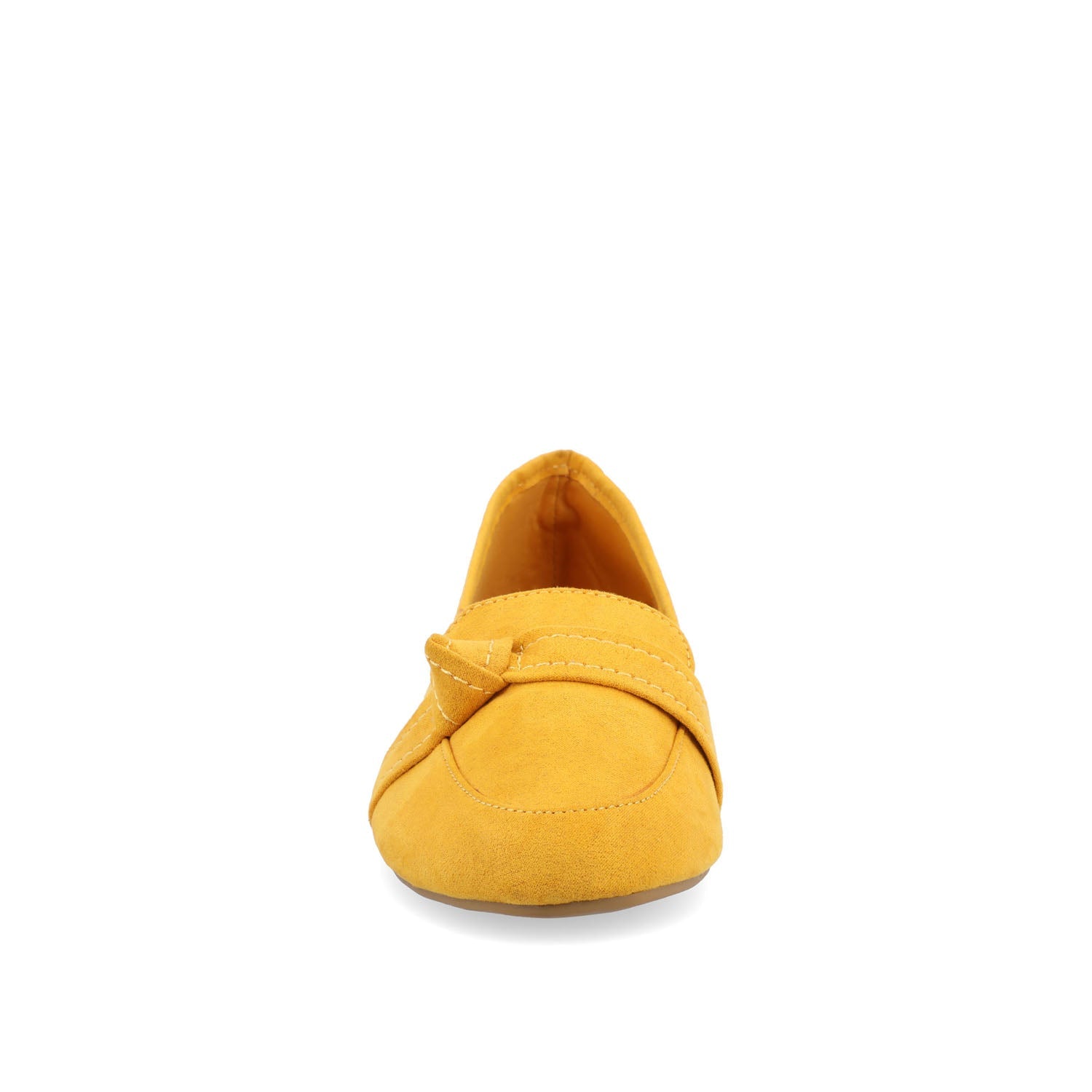 Journee MARCI LOAFER FLATS IN FAUX SUEDE - Mustard