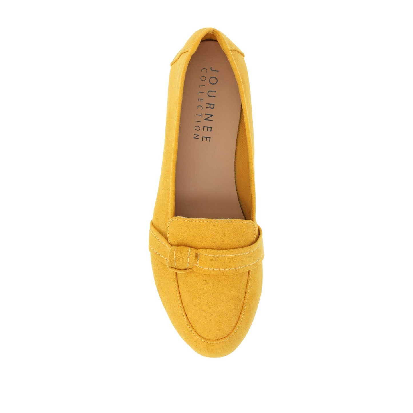 Journee MARCI LOAFER FLATS IN FAUX SUEDE - Mustard