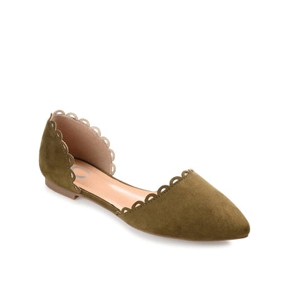 Journee JEZLIN D'ORSAY FLATS IN FAUX SUEDE - Green