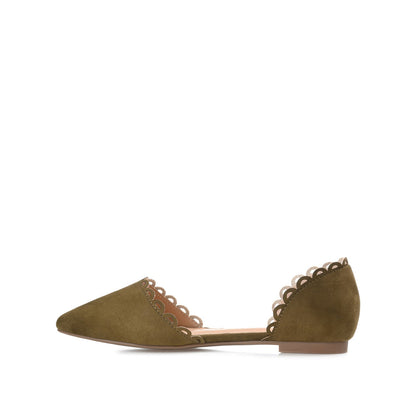 Journee JEZLIN D'ORSAY FLATS IN FAUX SUEDE - Green