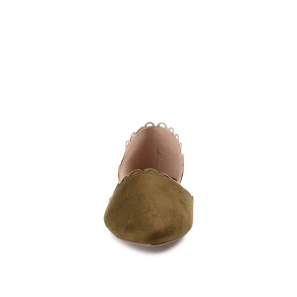 Journee JEZLIN D'ORSAY FLATS IN FAUX SUEDE - Green