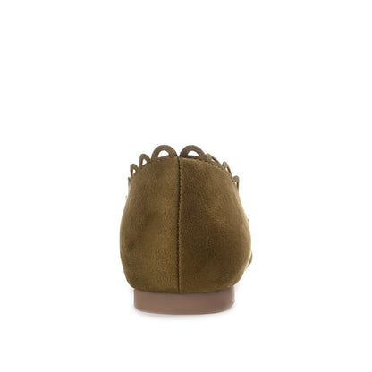 Journee JEZLIN D'ORSAY FLATS IN FAUX SUEDE - Green
