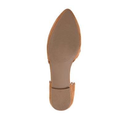 Journee JEZLIN D'ORSAY FLATS IN FAUX SUEDE - Cognac
