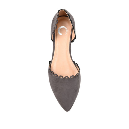 Journee JEZLIN D'ORSAY FLATS IN FAUX SUEDE - Grey