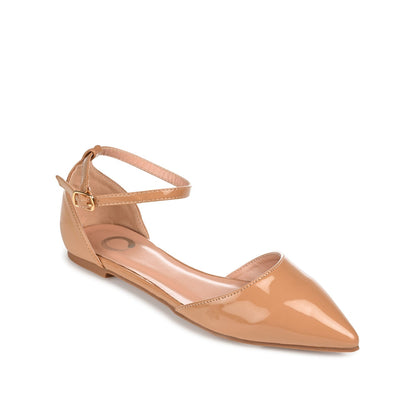 Journee REBA D'ORSAY FLATS IN VEGAN LEATHER - Tan