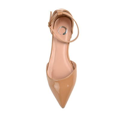 Journee REBA D'ORSAY FLATS IN VEGAN LEATHER - Tan