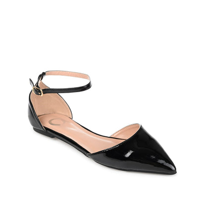 Journee REBA D'ORSAY FLATS IN VEGAN LEATHER - Black Floral