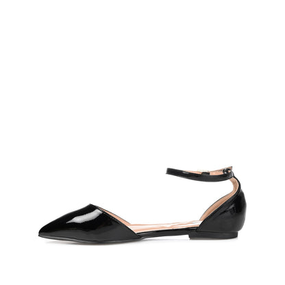 Journee REBA D'ORSAY FLATS IN VEGAN LEATHER - Black Floral
