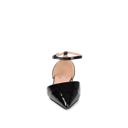 Journee REBA D'ORSAY FLATS IN VEGAN LEATHER - Black Floral