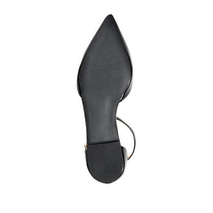 Journee REBA D'ORSAY FLATS IN VEGAN LEATHER - Black Floral