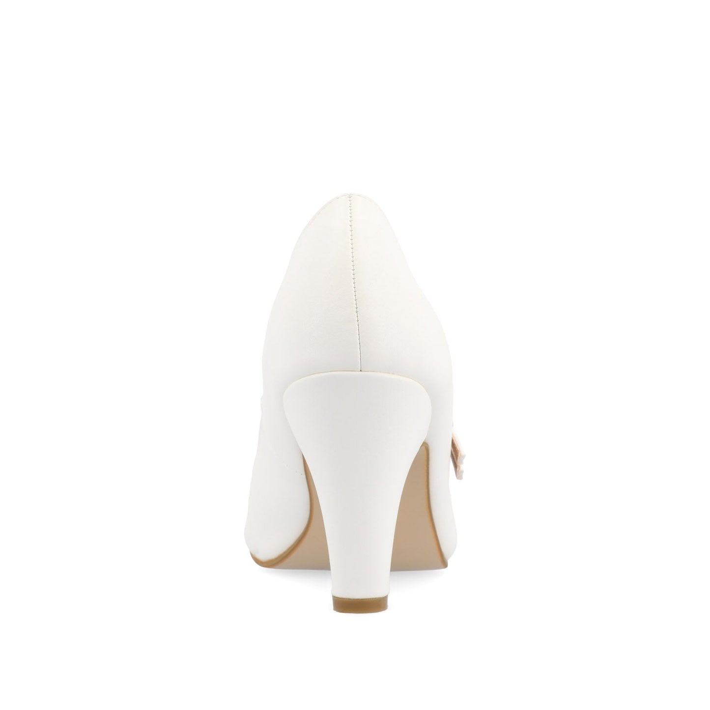 Journee WINDY CROCO MARY JANE PUMP HEELS IN WIDE - White