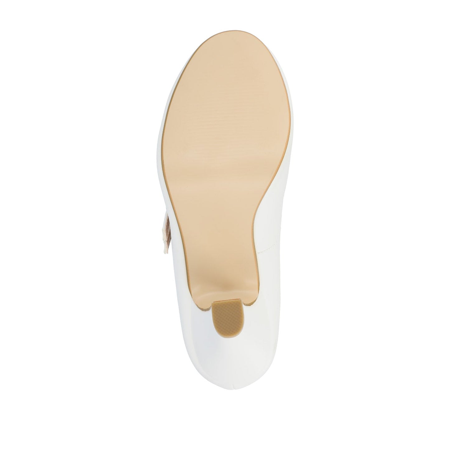 Journee WINDY CROCO MARY JANE PUMP HEELS IN WIDE - White