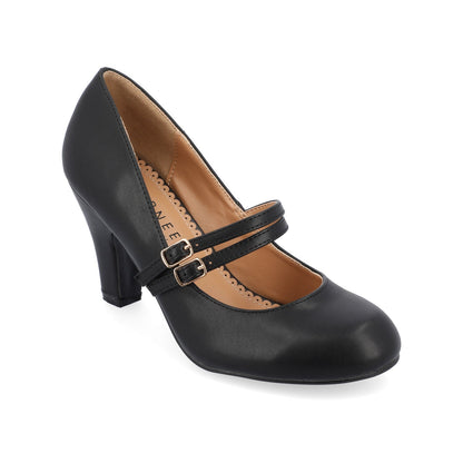 Journee WINDY CROCO MARY JANE PUMP HEELS IN WIDE - Black