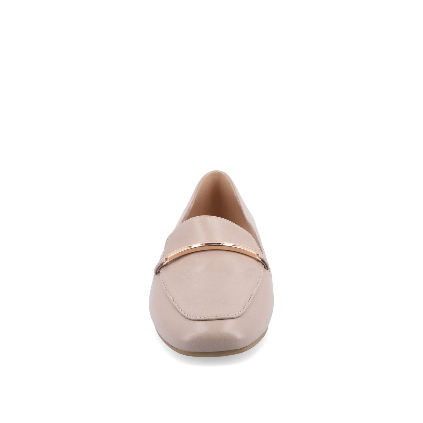 Journee WRENN VEGAN LEATHER LOAFER FLATS IN WIDE - Taupe PU