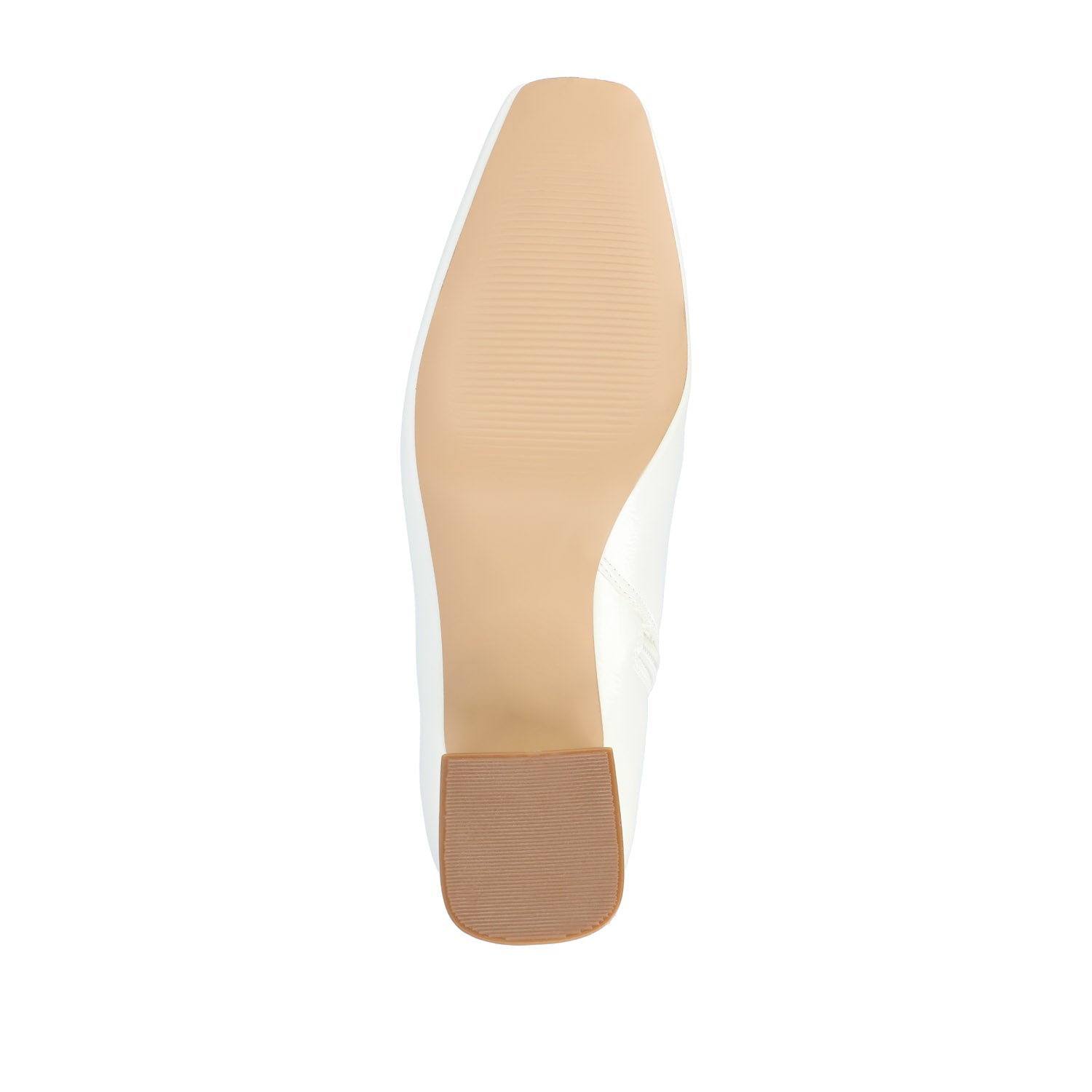 Journee HAYLINN SQUARE TOE BOOTIES IN WIDE WIDTH - White Patent