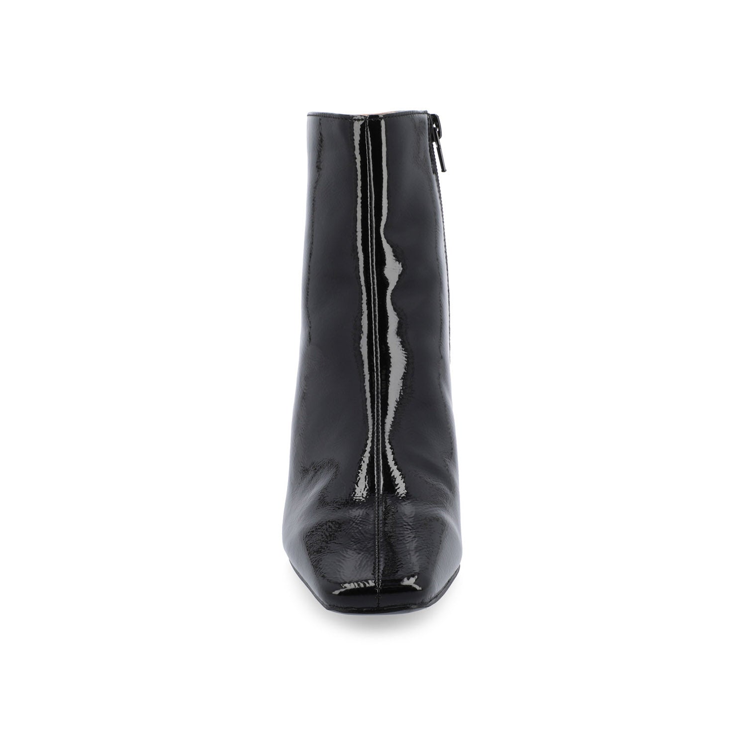 Journee HAYLINN SQUARE TOE BOOTIES IN WIDE WIDTH - Black Patent