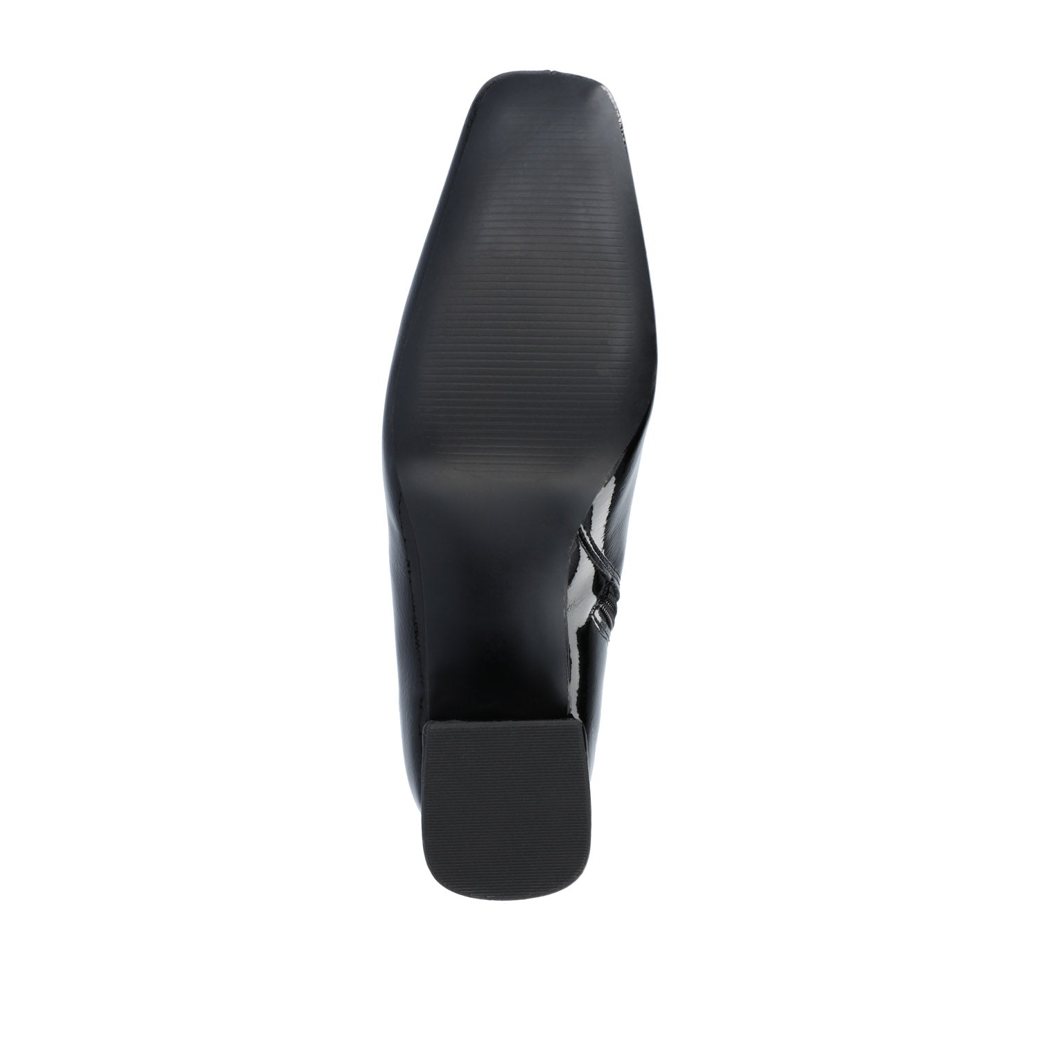 Journee HAYLINN SQUARE TOE BOOTIES IN WIDE WIDTH - Black Patent