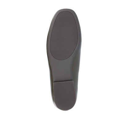Journee WRENN VEGAN LEATHER LOAFER FLATS IN WIDE - Olive PU