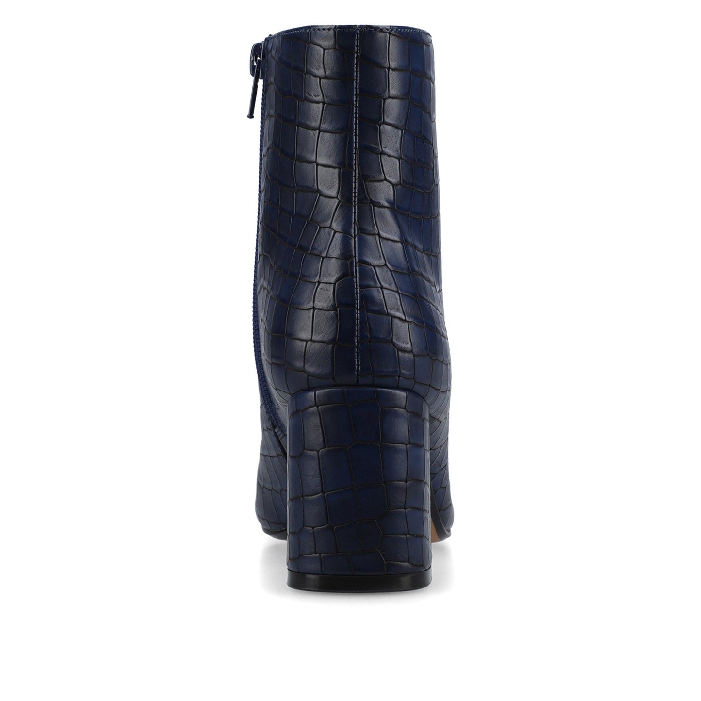 Journee HAYLINN SQUARE TOE BOOTIES IN WIDE WIDTH - Blue Croco