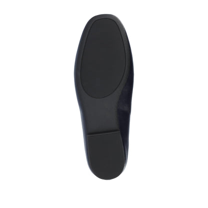 Journee WRENN VEGAN LEATHER LOAFER FLATS IN WIDE - Navy PU