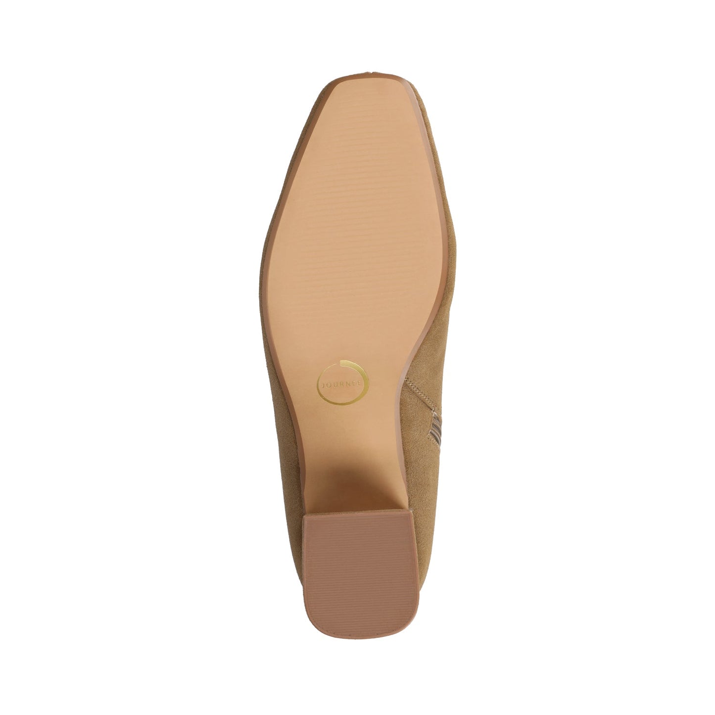 Journee HAYLINN SQUARE TOE BOOTIES IN WIDE WIDTH - Taupe Suede