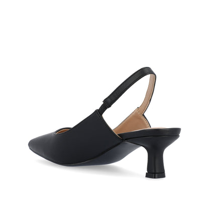 Journee PAULINA PATENT KITTEN HEELS IN WIDE - Black