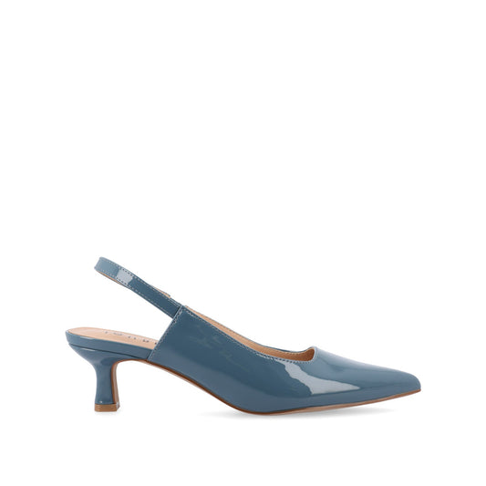 Journee PAULINA PATENT KITTEN HEELS IN WIDE - Patent Blue