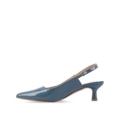 Journee PAULINA PATENT KITTEN HEELS IN WIDE - Patent Blue