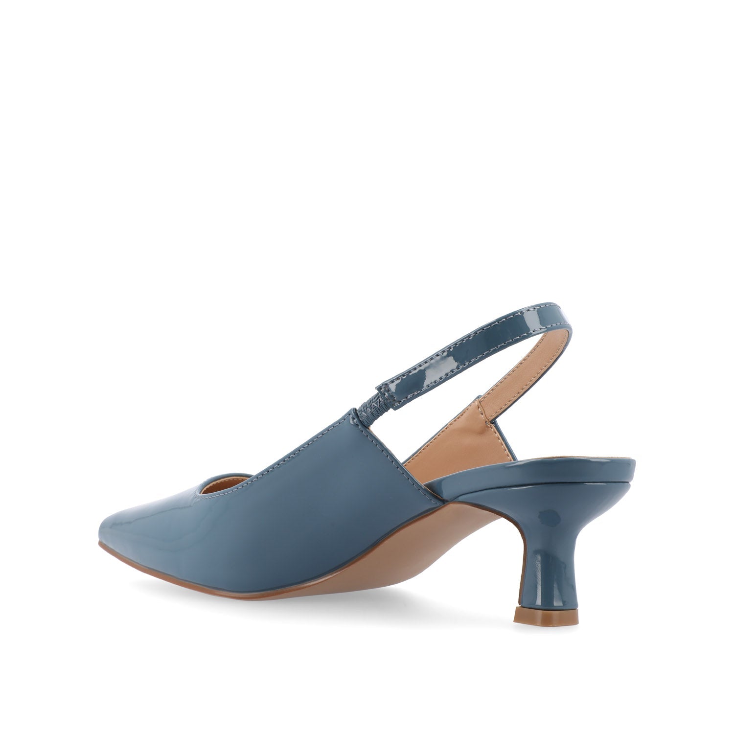 Journee PAULINA PATENT KITTEN HEELS IN WIDE - Patent Blue