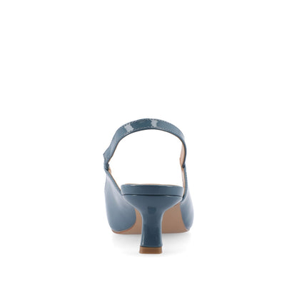 Journee PAULINA PATENT KITTEN HEELS IN WIDE - Patent Blue