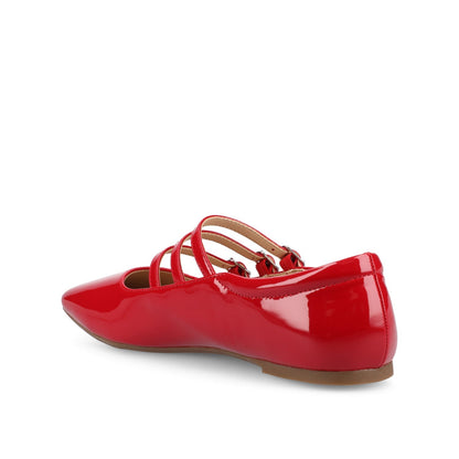 Journee DARLIN STATEMENT FLATS IN WIDE - Red Patent