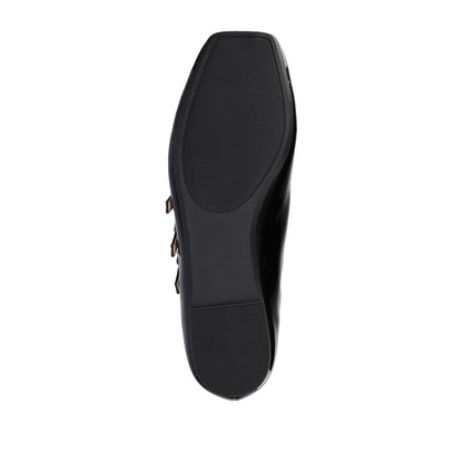 Journee DARLIN STATEMENT FLATS IN WIDE - Black Patent