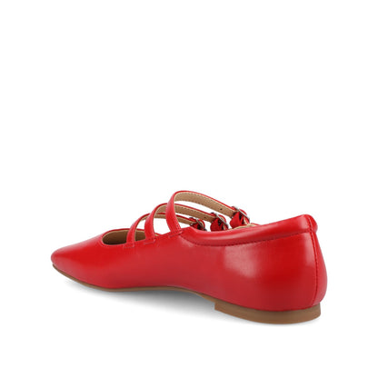 Journee DARLIN VEGAN LEATHER FLATS IN WIDE - Red