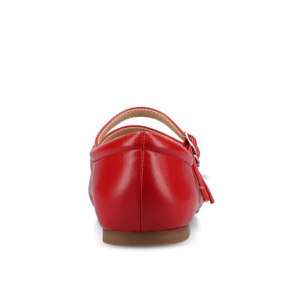 Journee DARLIN VEGAN LEATHER FLATS IN WIDE - Red