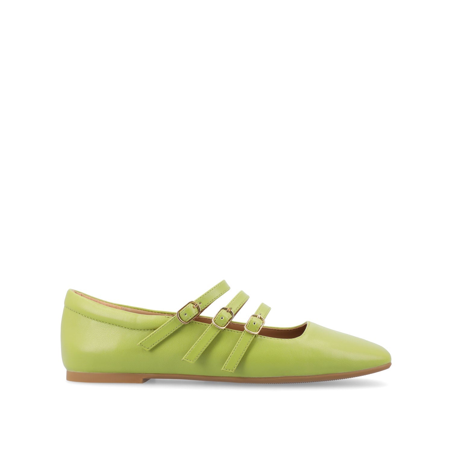 Journee DARLIN VEGAN LEATHER FLATS IN WIDE - Green
