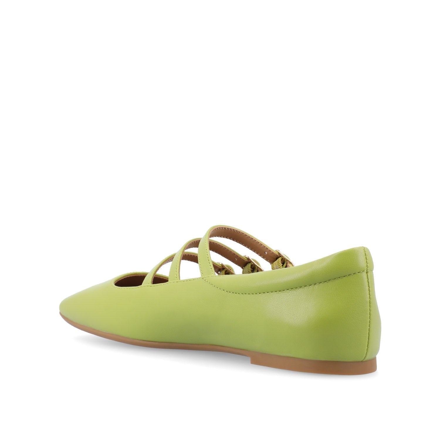 Journee DARLIN VEGAN LEATHER FLATS IN WIDE - Green