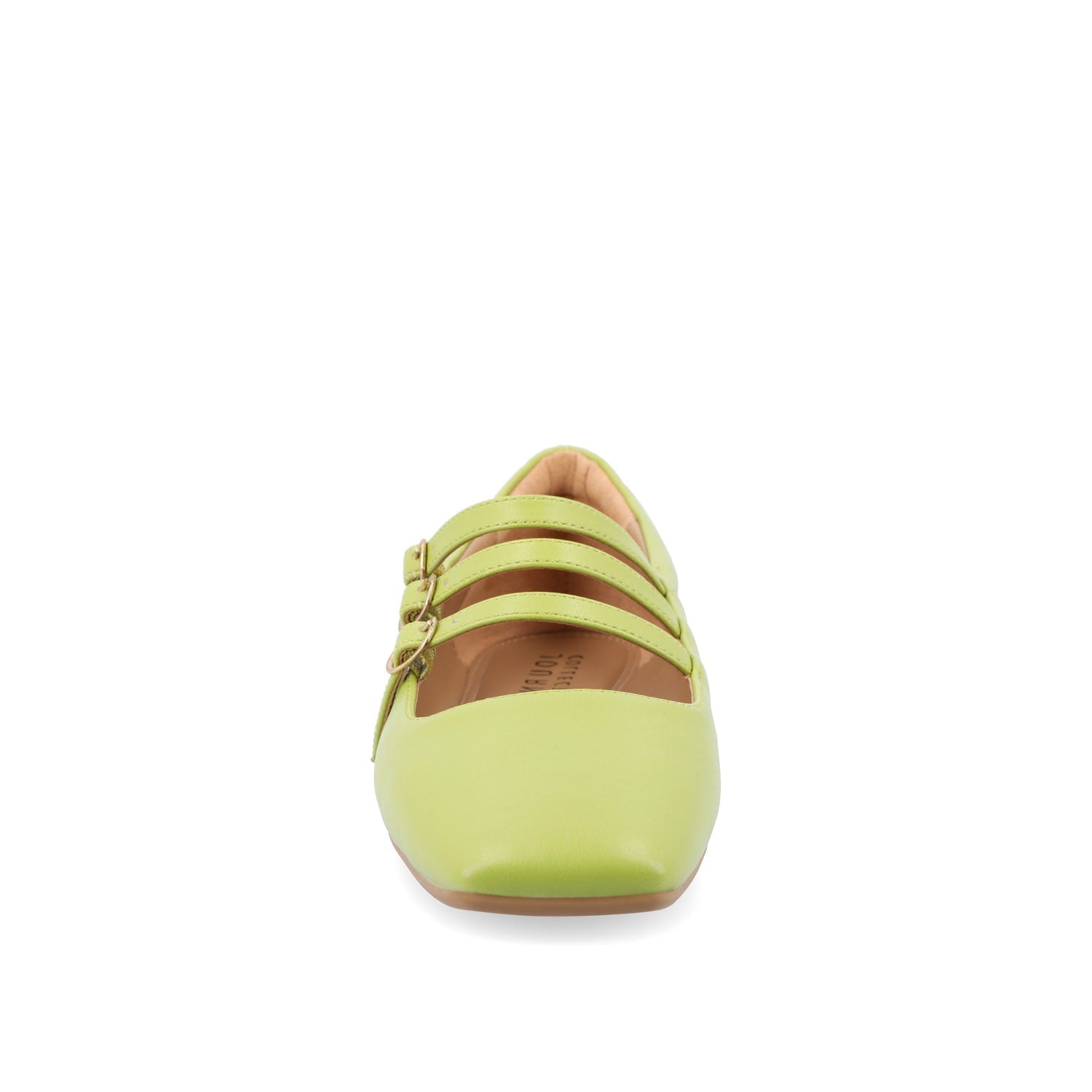 Journee DARLIN VEGAN LEATHER FLATS IN WIDE - Green