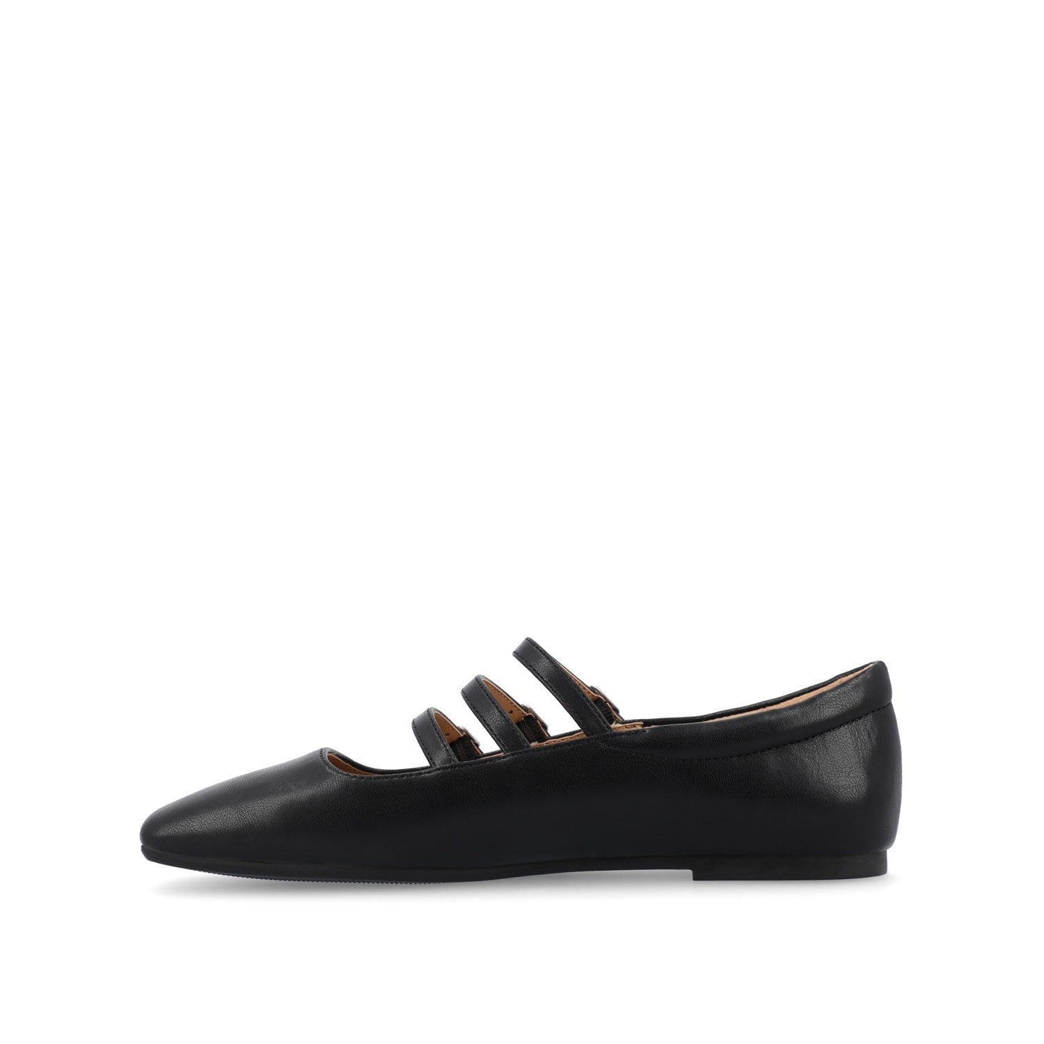 Journee DARLIN VEGAN LEATHER FLATS IN WIDE - Black