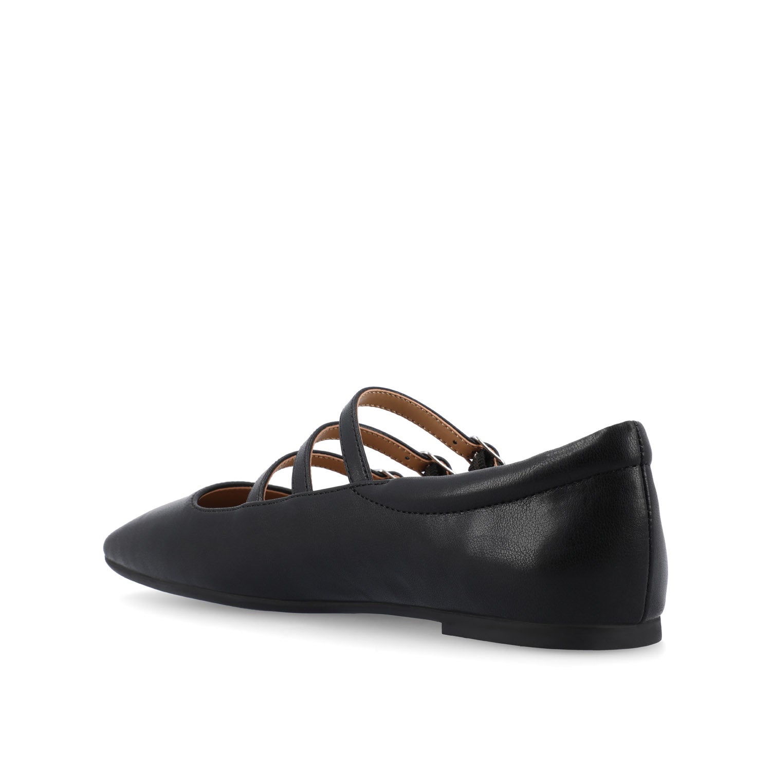 Journee DARLIN VEGAN LEATHER FLATS IN WIDE - Black