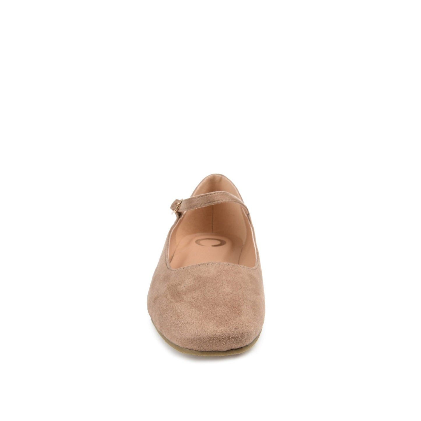 Journee CARRIE FAUX SUEDE BALLET FLATS IN WIDE - Taupe Suede