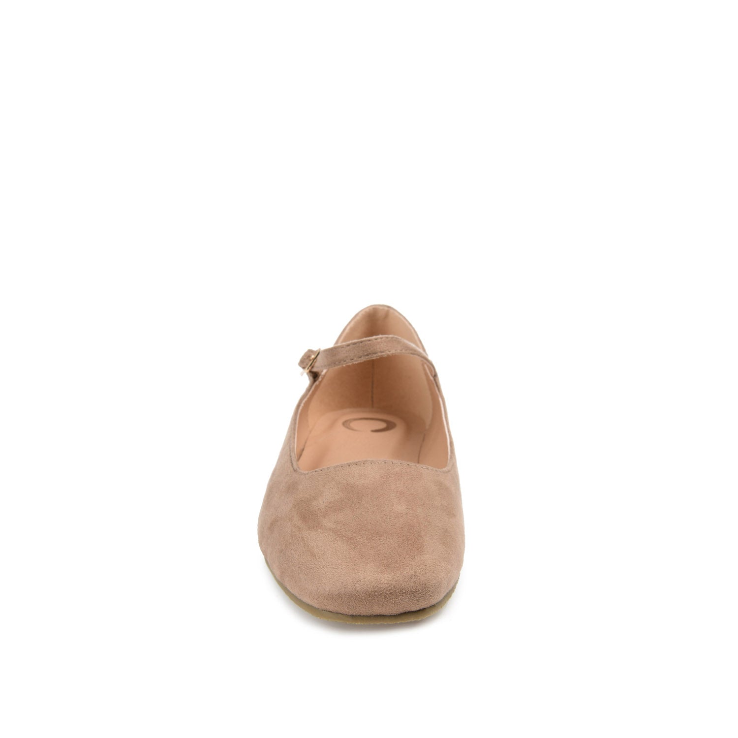 Journee CARRIE FAUX SUEDE BALLET FLATS IN WIDE - Taupe Suede