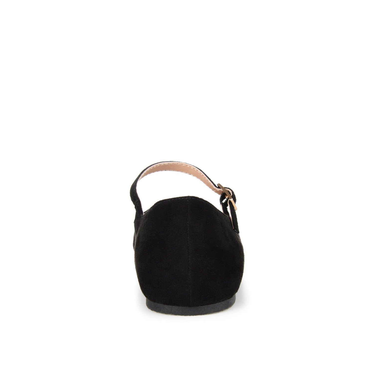 Journee CARRIE FAUX SUEDE BALLET FLATS IN WIDE - Black Faux Suede
