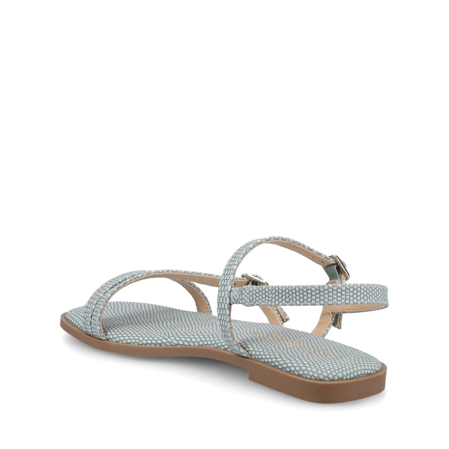 Journee BRIANNA ANKLE STRAP SANDALS - Sky Blue Lizard