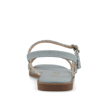 Journee BRIANNA ANKLE STRAP SANDALS - Sky Blue Lizard