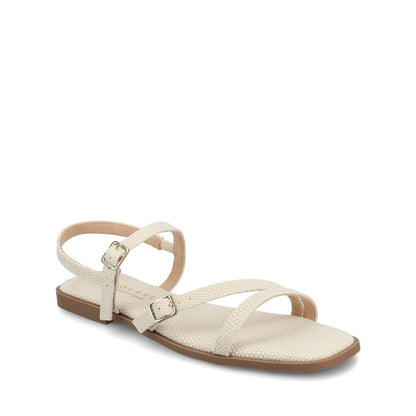 Journee BRIANNA ANKLE STRAP SANDALS - Bone Lizard
