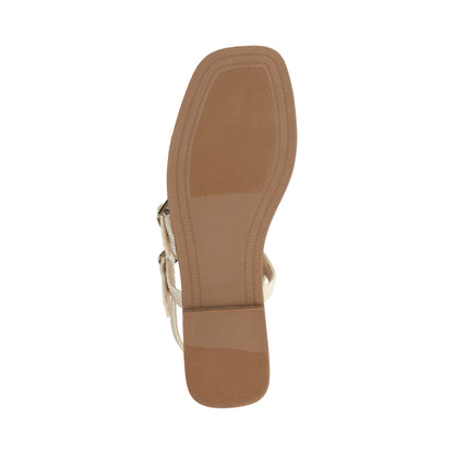 Journee BRIANNA ANKLE STRAP SANDALS - Bone Lizard