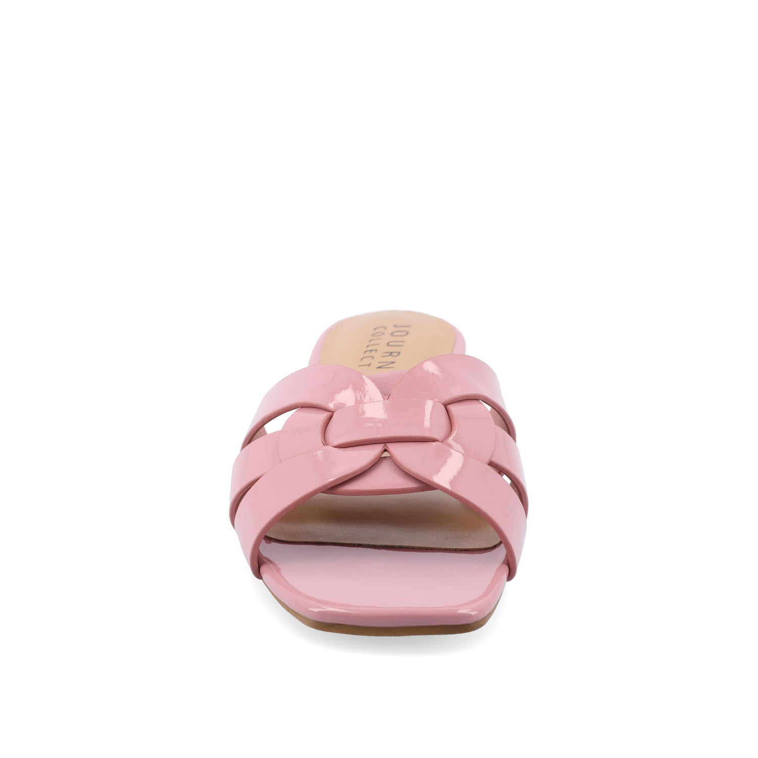 Journee ARRINA SLIDE SANDALS IN STATEMENT PATENT - Rose Patent