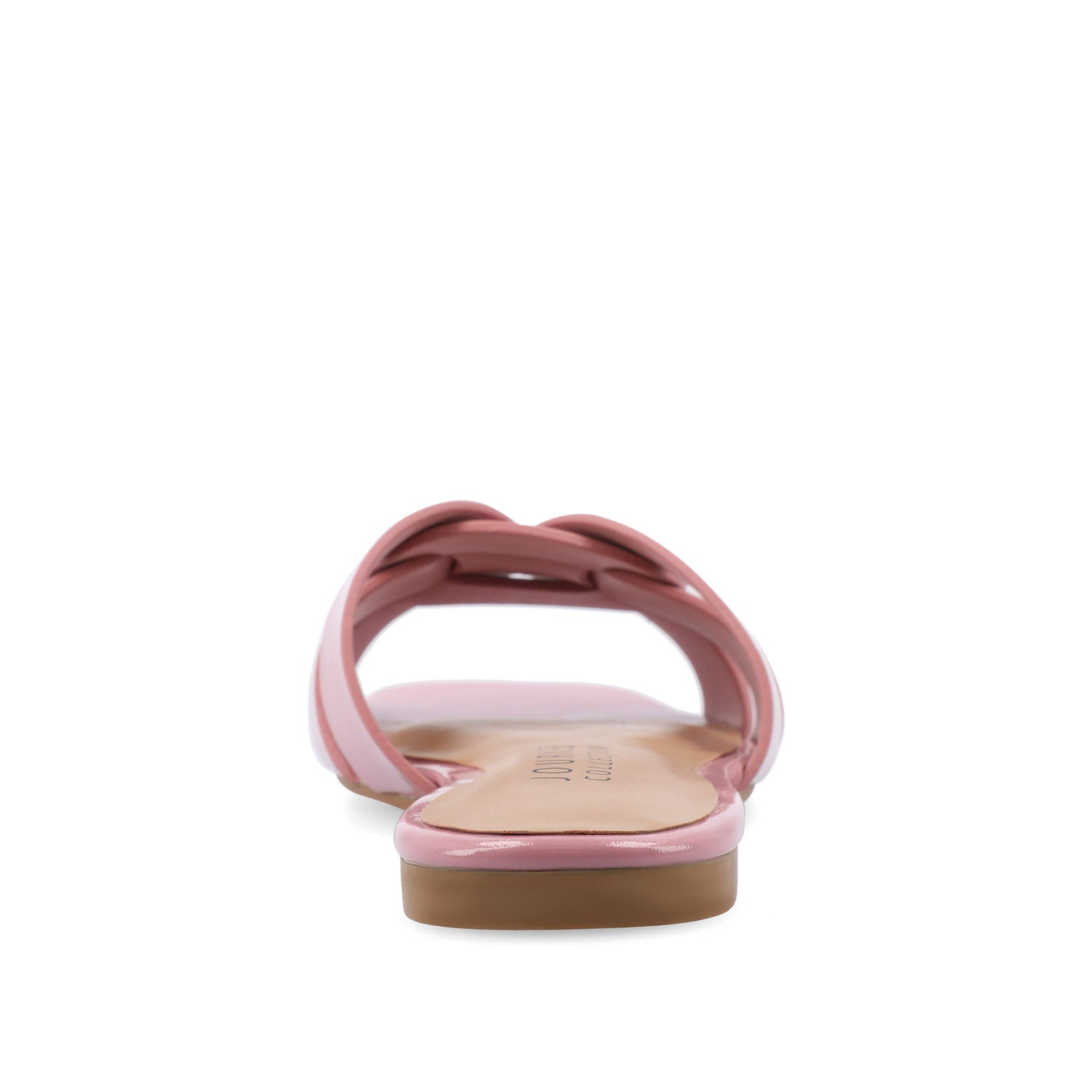 Journee ARRINA SLIDE SANDALS IN STATEMENT PATENT - Rose Patent